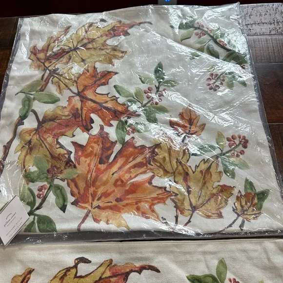 Pottery Barn Fall Leaves Pillow Covers - Picture 3 of 5